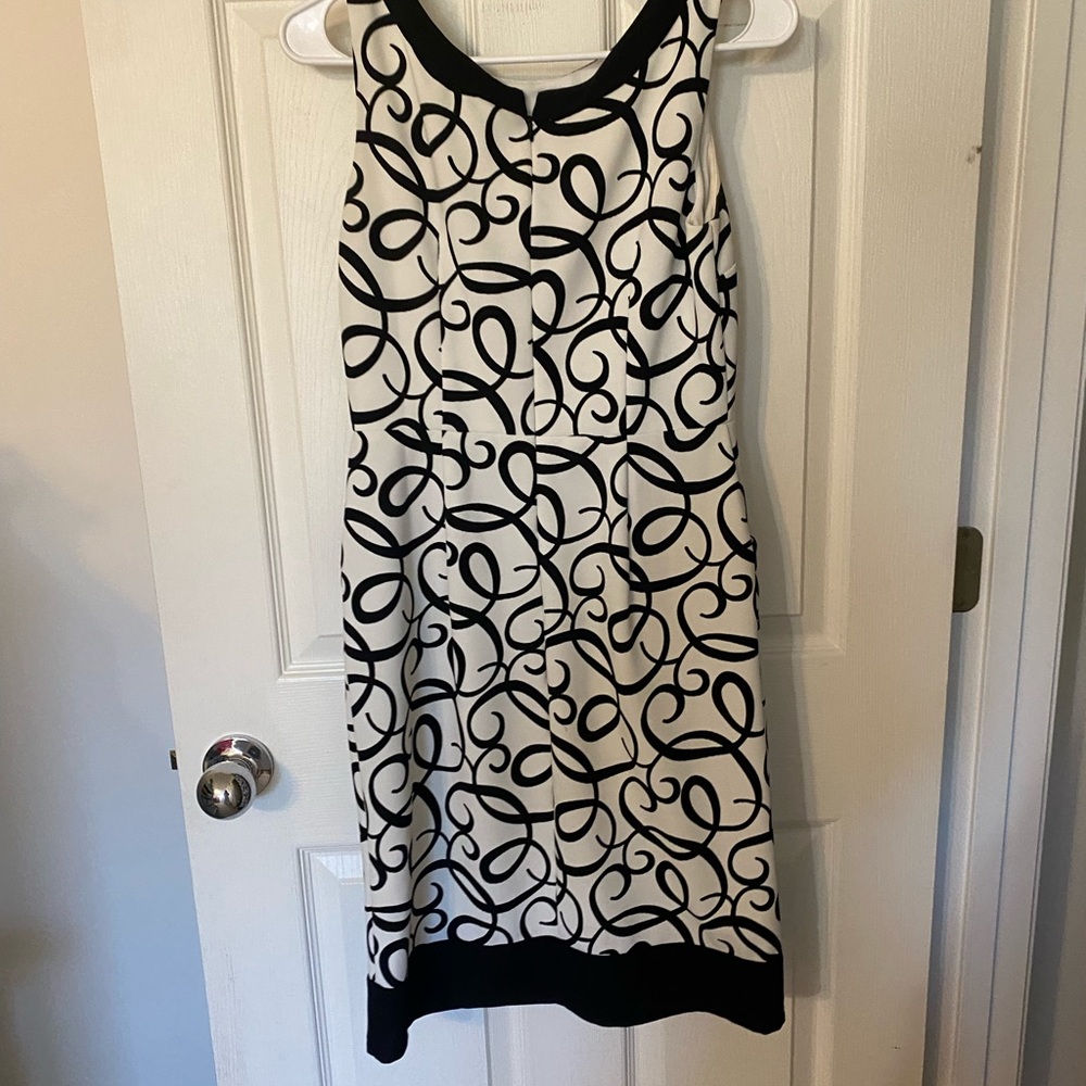 White and black dress
